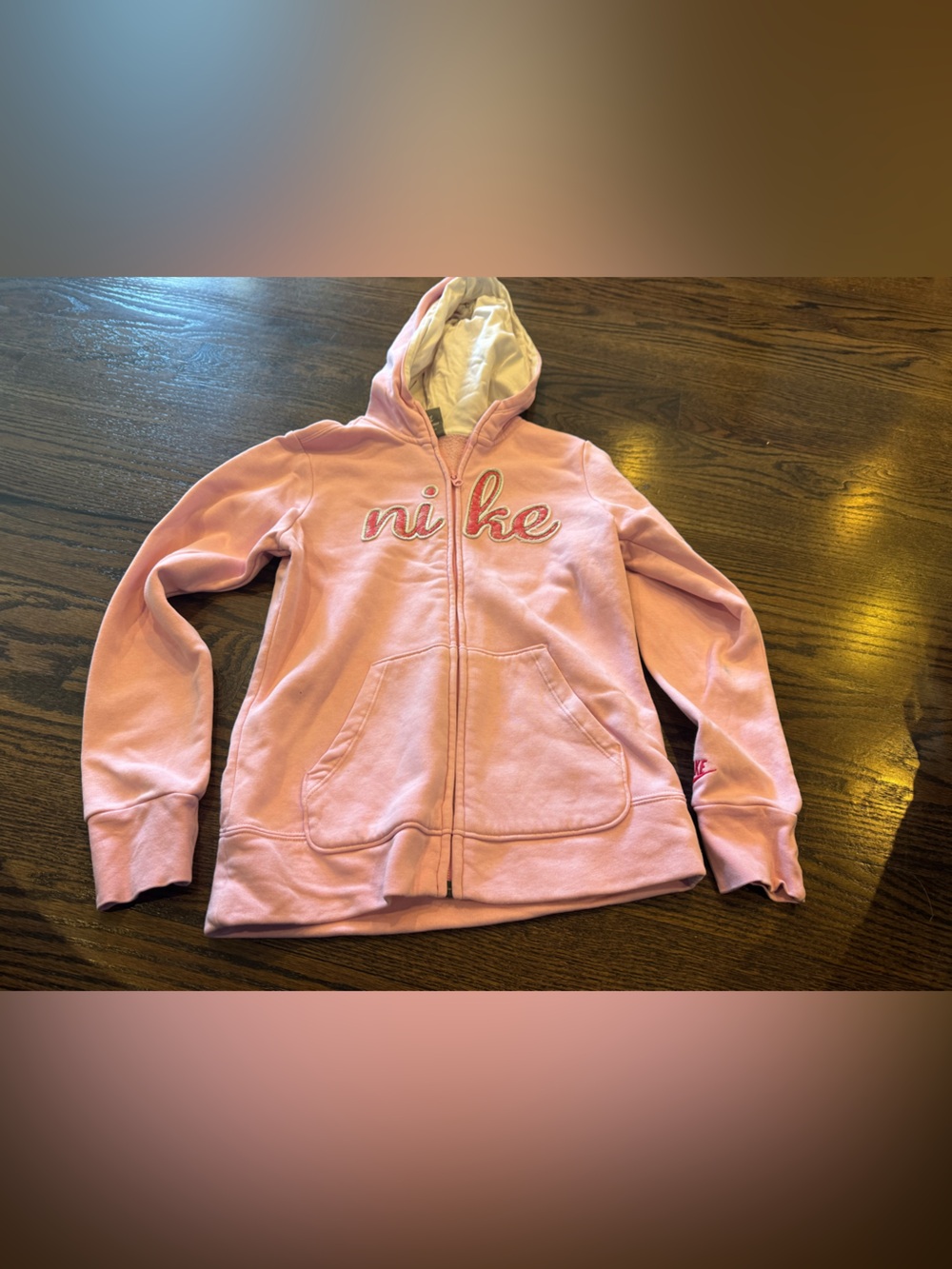 Nike Pink Hooded Zip Jacket